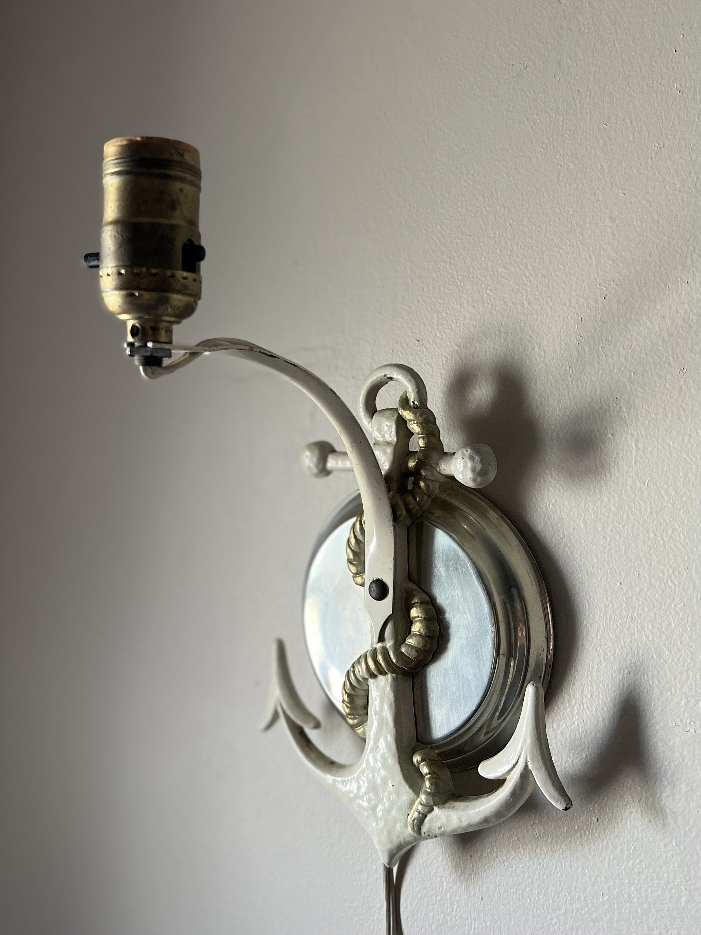Antique Alwyn Anchor Wall Sconce Art Deco Nautical Wall Decor Etsy