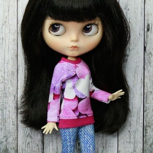 Blythe long sleeve shirt with hearts. Top for Blythe