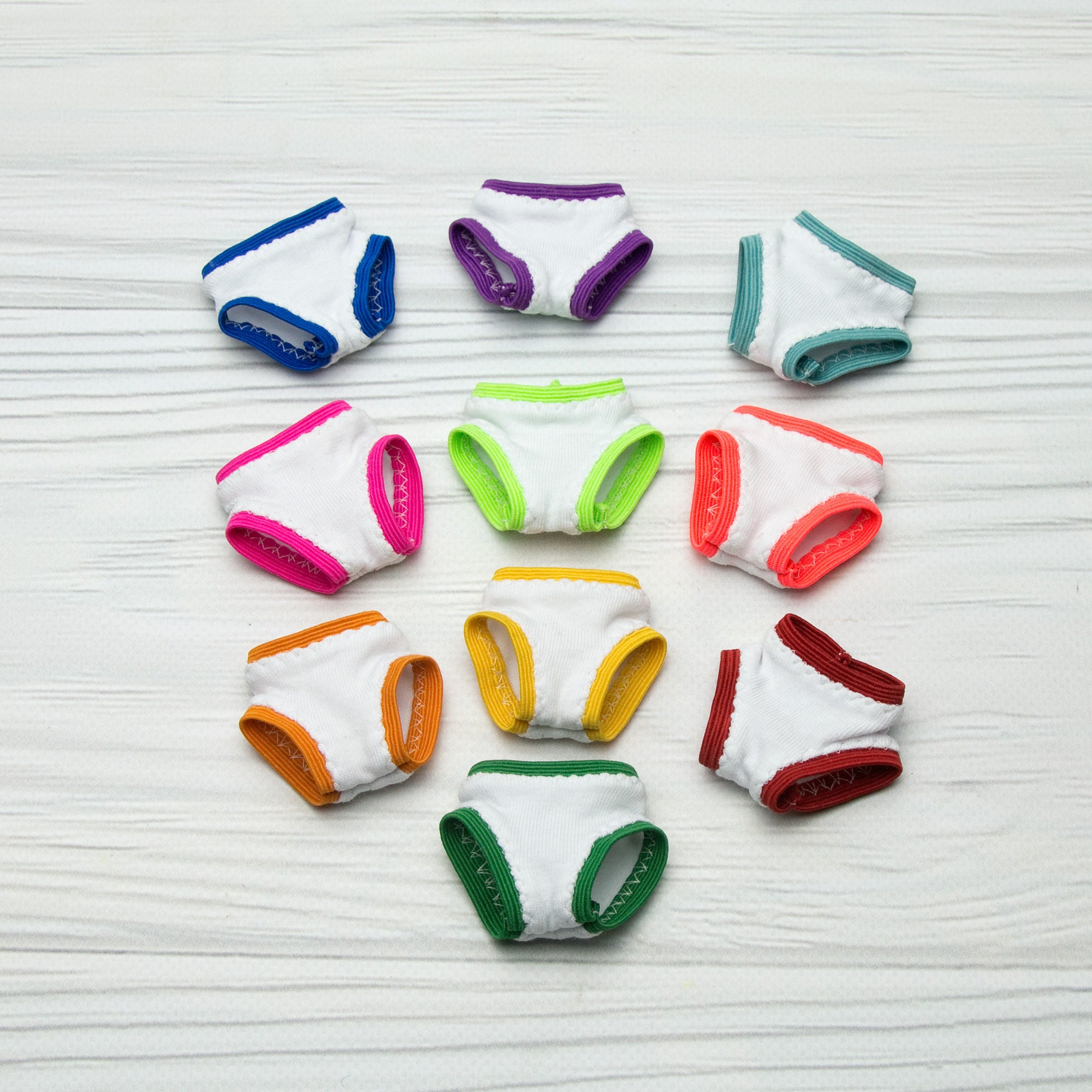 Blythe Panties With Colored Elastic Bands. Underwear for Etsy