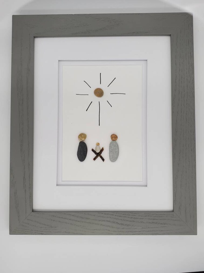 Nativity Scene Pebble Art Christmas Artchristmas Pebble Art. Etsy