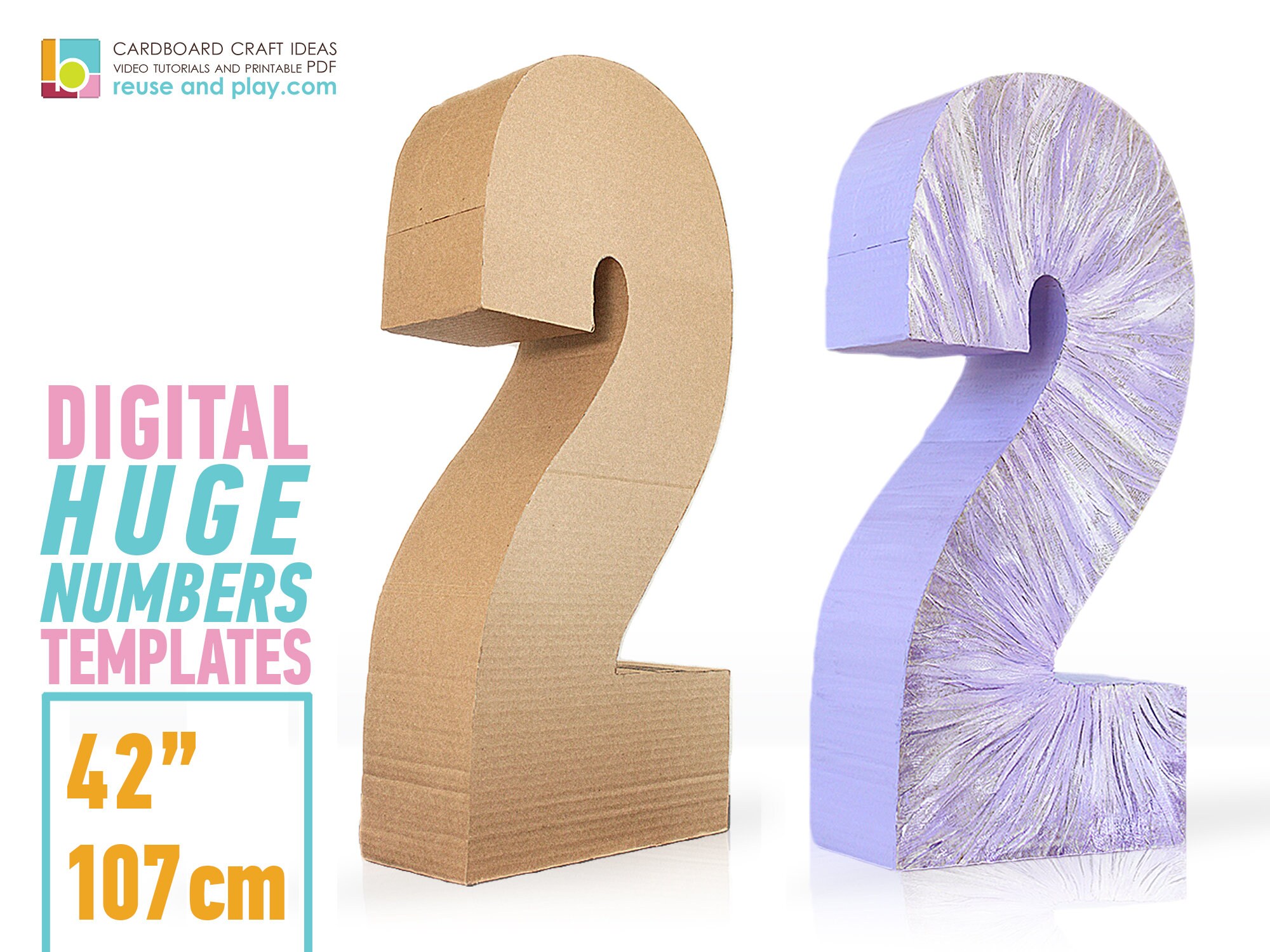 Huge Birthday Numbers TEMPLATES 0-9 42in | Etsy