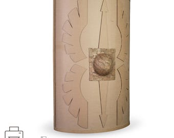 Roman Scutum Shield Template, Cardboard Cosplay Prop Pattern (PDF Download)