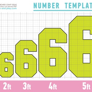 Block Number SIX Templates 1-5 ft