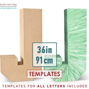 Letras o números gigantes para eventos en cartón reciclado