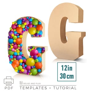 Plantillas de letras grandes, A-Z / 12 pulgadas