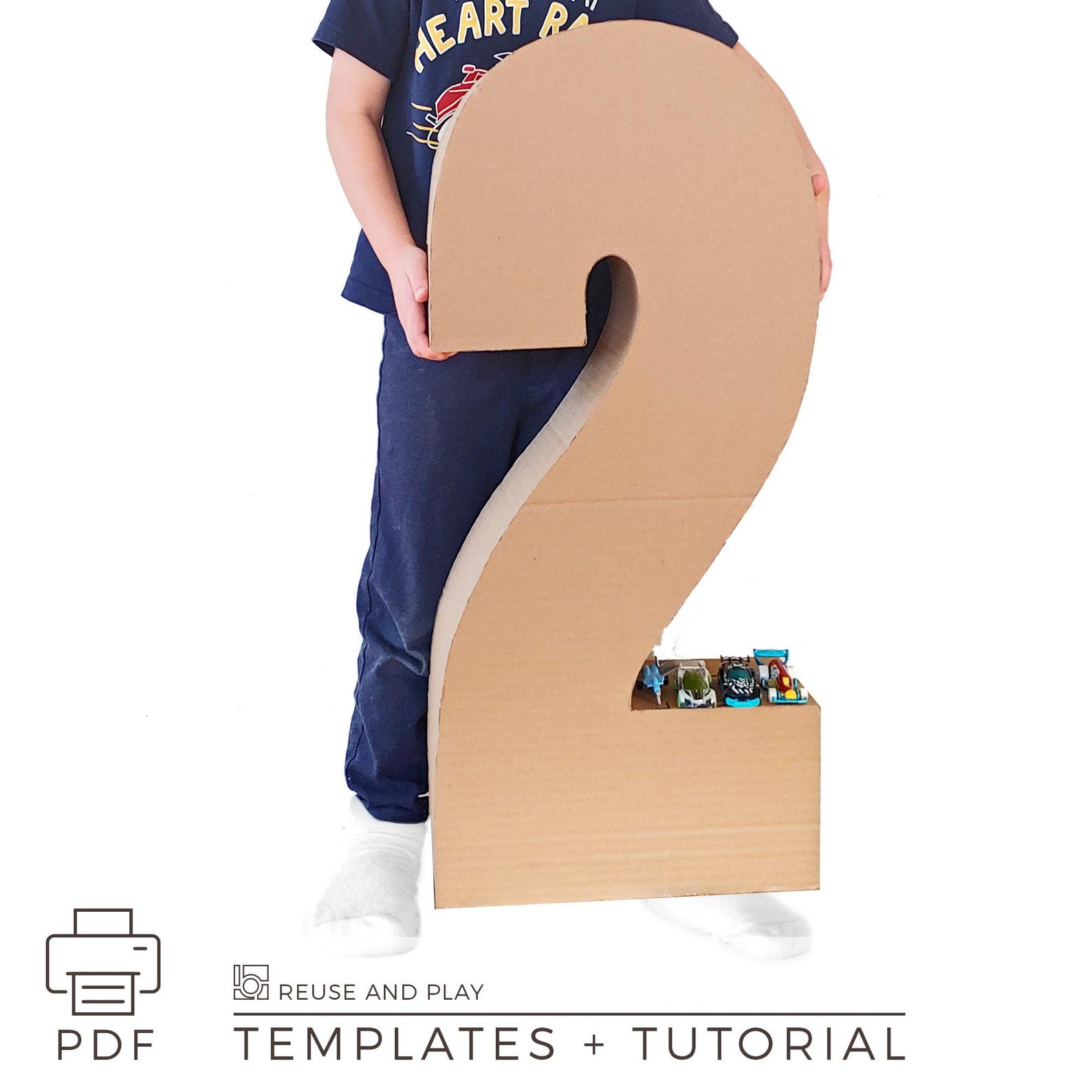 Number Props Giant Numbers TEMPLATE, 26.5in Cardboard Numbers, Birthday Decor, Large ...
