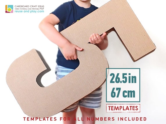 Giant Birthday Numbers TEMPLATE 26.5in 
