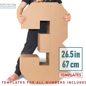 Giant Block Numbers Templates 26 in tall freestanding 3D Numbers Balloon Mosaic