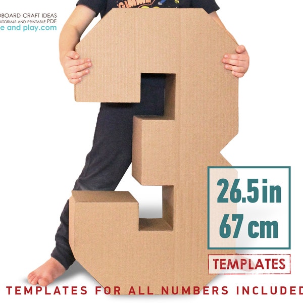 Giant BLOCK Numbers TEMPLATE | 26.5in