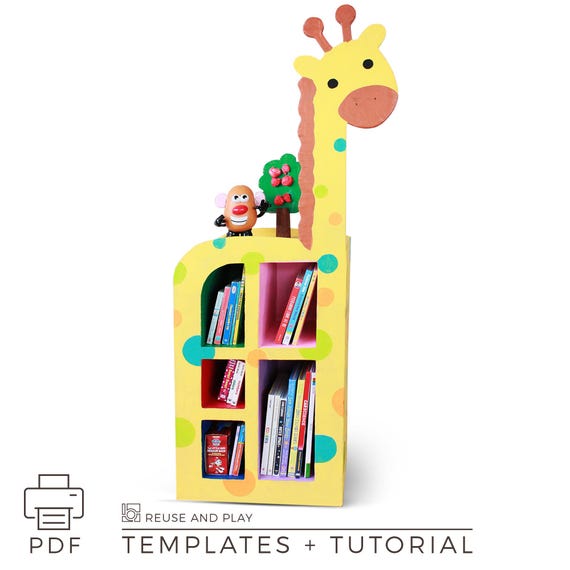 Kids Bookshelf "Giraffe" <<<Printable Plans>>>