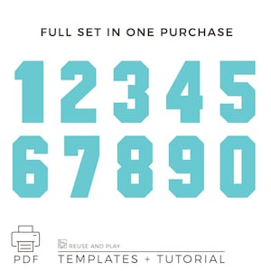 Giant Numbers TEMPLATE, 26.5in Cardboard Numbers, Large Party Decor ...