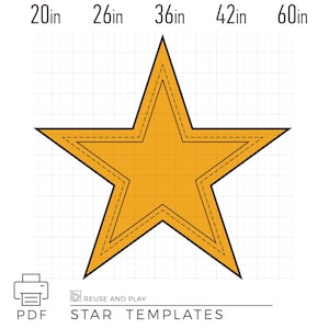 Plantilla de estrella / 20-60 pulgadas