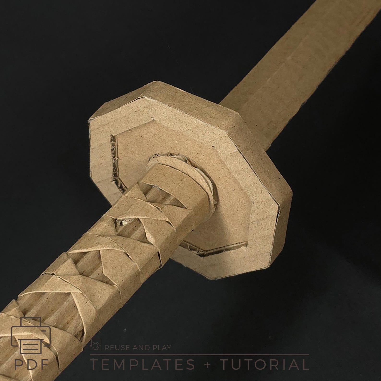 Katana Ruler Patterns Katana TEMPLATE, Cardboard Katana Pattern, Printable PDF, Cosplay Prop ...