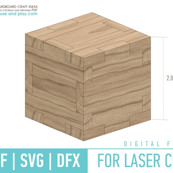 Fichier vectoriel CUBE 2x2" pour découpe laser ou CNC