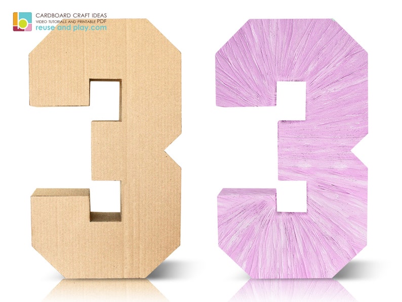 Giant BLOCK Numbers TEMPLATE 26.5in - Etsy Canada
