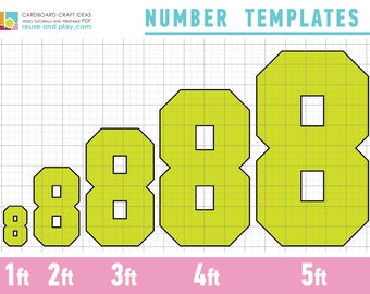 Number EIGHT Templates 1-5 ft