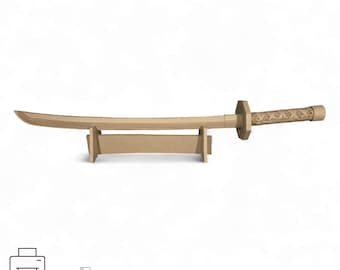 Katana TEMPLATE, Cardboard Katana Pattern, Printable PDF, Cosplay Prop, Sword Papercraft