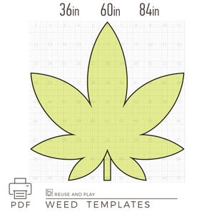 Weed Balloon Mosaic Template, Cannabis Leaf Frame PDF, Marijuana Backdrop DIY, Party Decor Template