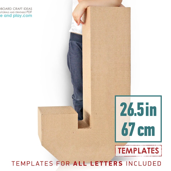 Giant BLOCK Letters TEMPLATES, A-Z | 26.5in