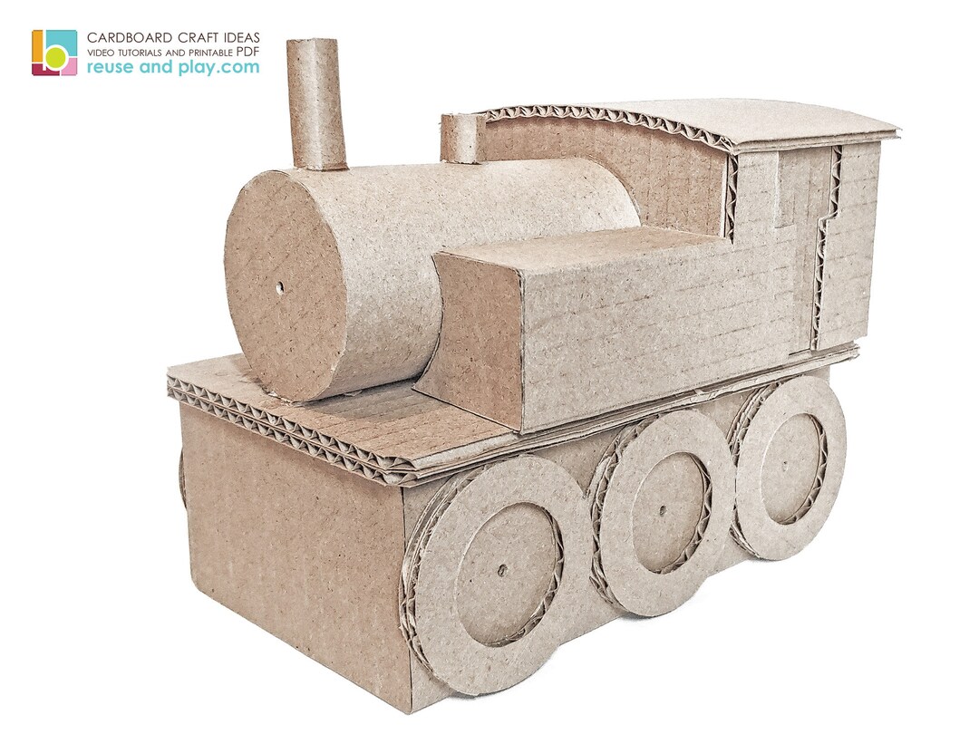 Steam Train Cardboard Toy TUTORIAL Etsy