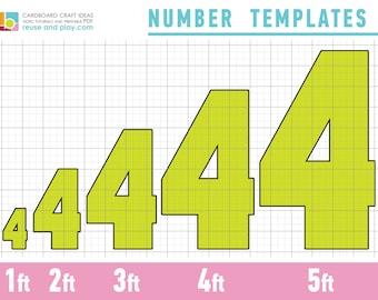 Block Number FOUR Templates 1-5 ft
