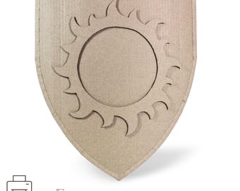 Medieval Knight Heater Shield TEMPLATE, DIY Cardboard Prop, Printable PDF Pattern for Cosplay Costume