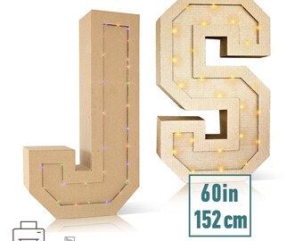 Jumbo Light Up Letters TEMPLATES, A-Z | 60in