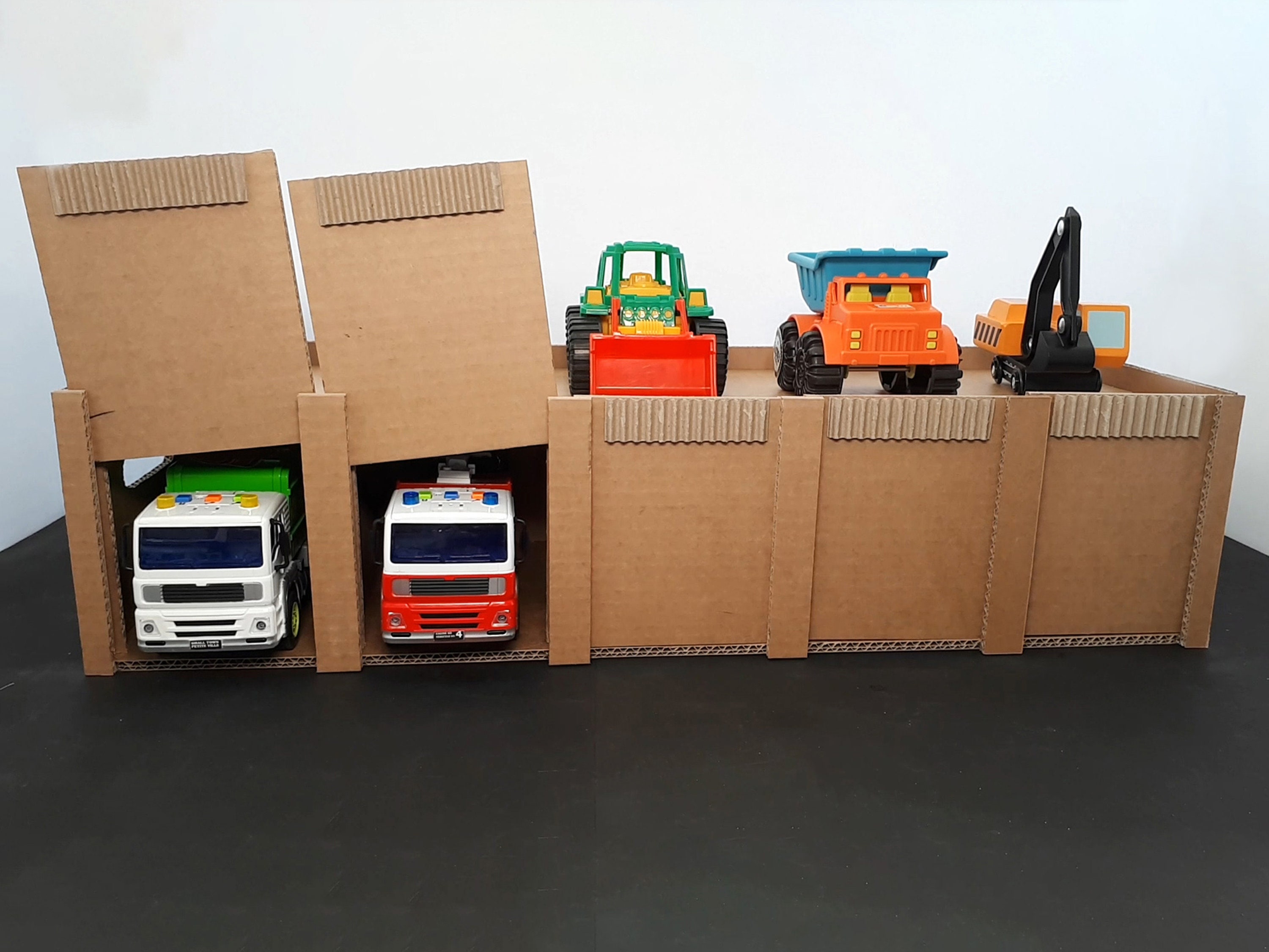 Cardboard Toy Car Garage DIY Craft Printable PDF Etsy