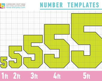 Block Number FIVE Templates 1-5 ft