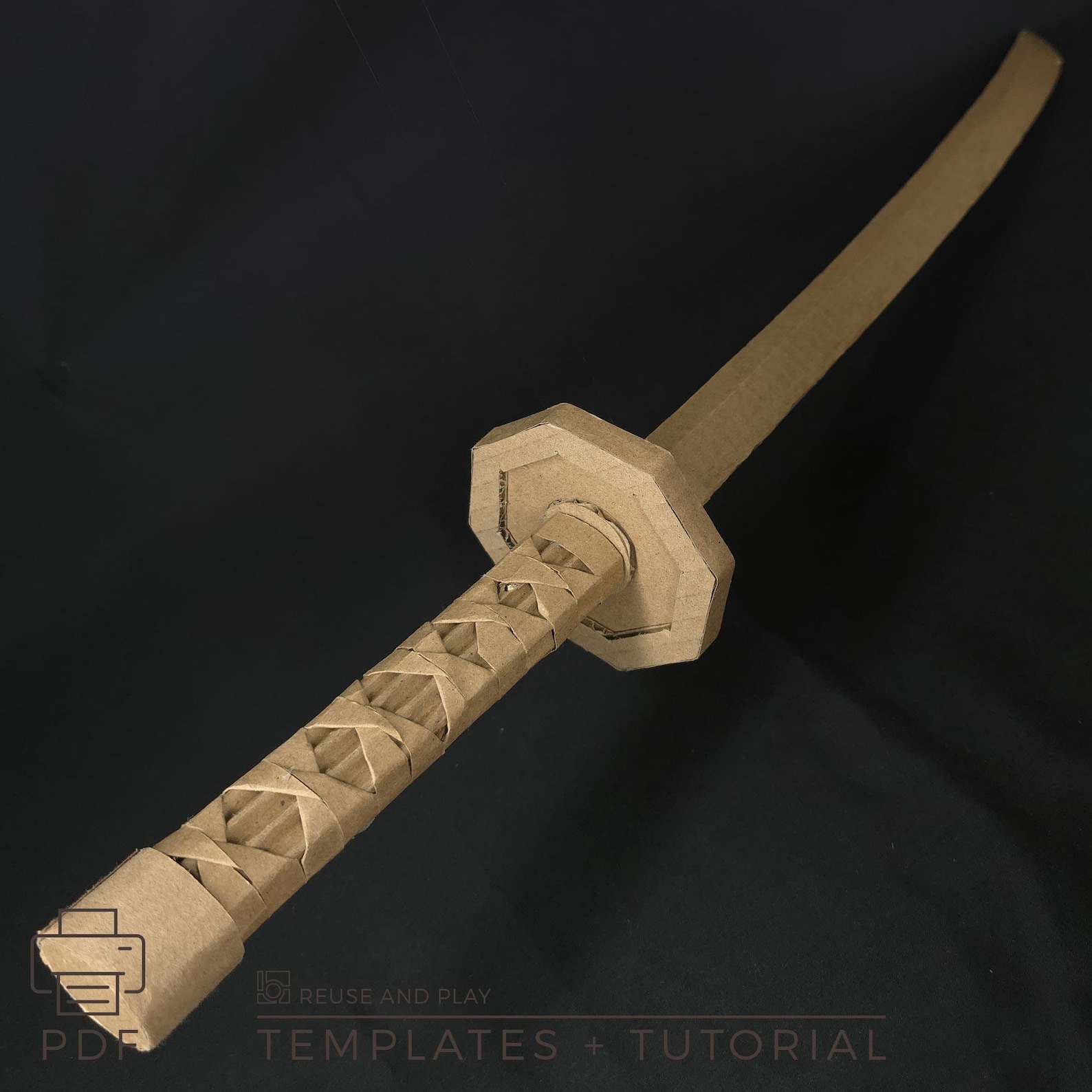 Katana Ruler Patterns Katana TEMPLATE, Cardboard Katana Pattern, Printable PDF, Cosplay Prop ...