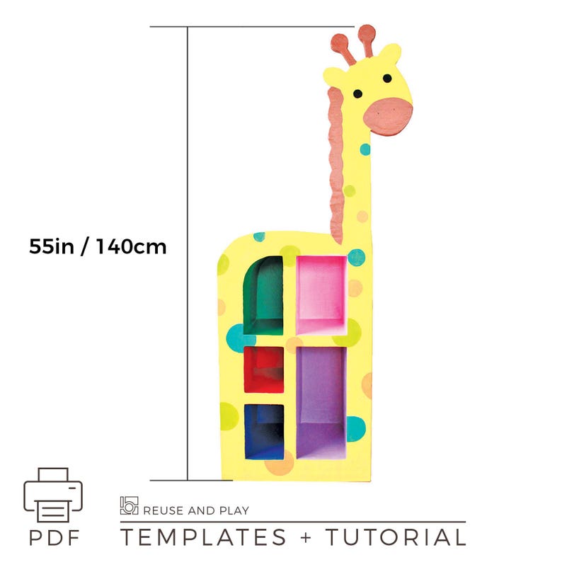 Estantería infantil "Jirafa" <<<Planos imprimibles>>> imagen 2