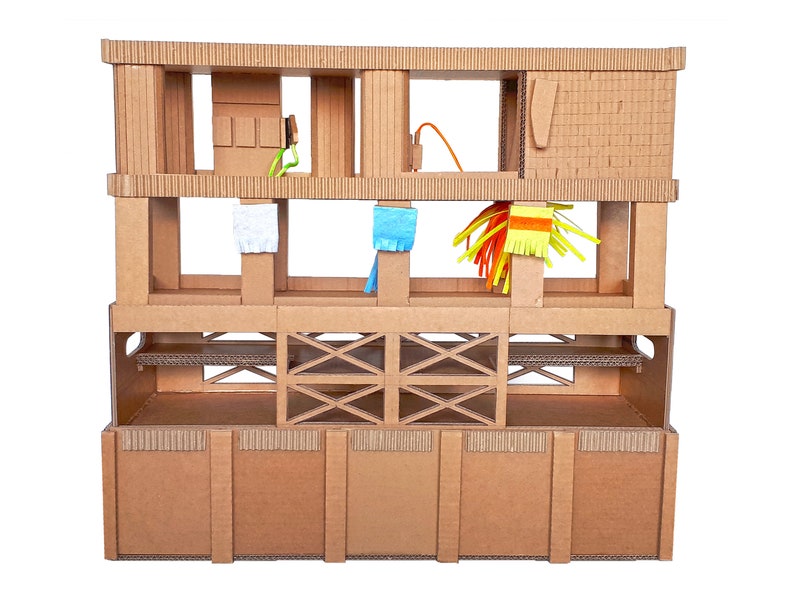 Toy Car Garage Cardboard Storage DIY Tutorial Etsy