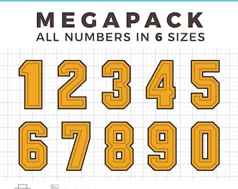 Lighted Up Numbers TEMPLATES MEGA PACK