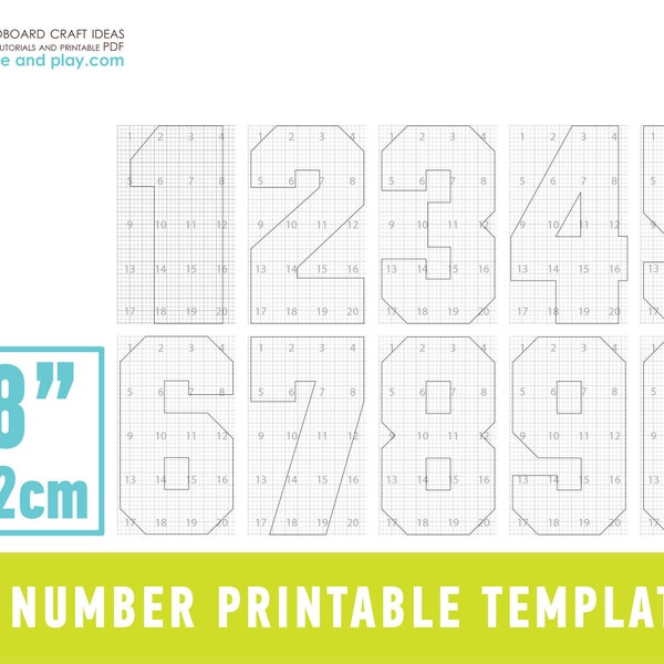 Plantillas de números de bloques gigantes / 48 pulgadas