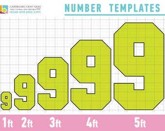 Number NINE Templates 1-5 ft