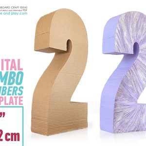 Jumbo Birthday Numbers TEMPLATES, 0-9 60in image 2