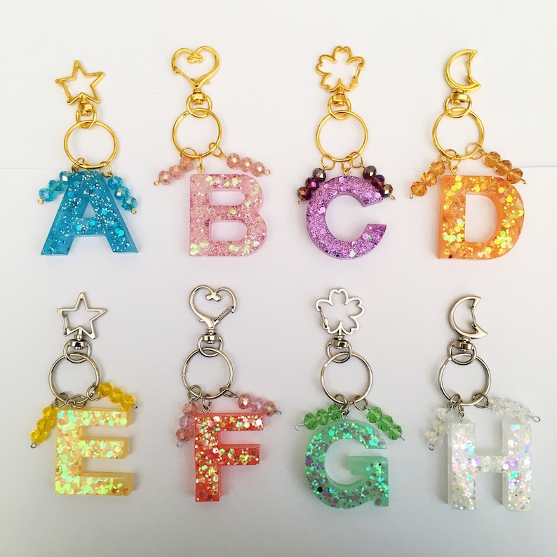 Letter keyring initial keyring personalised keyring bag charms school keyring son birthday daughter birthday sister birthday