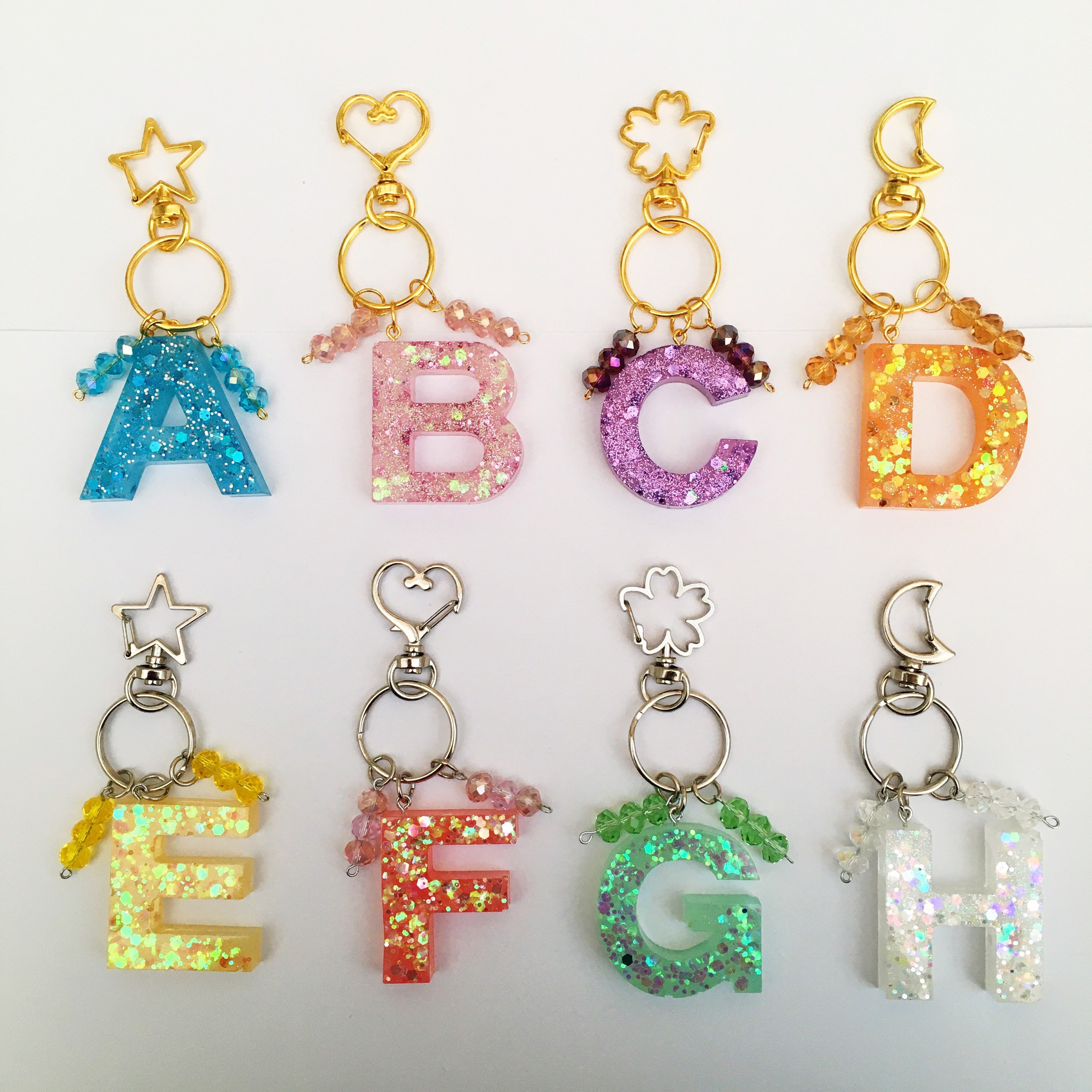Letter keyring initial keyring personalised keyring bag charms Etsy