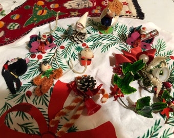 Lot Vintage Antique chenille pipe cleaners Ornaments