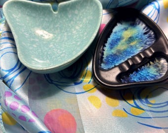 MCM Ashtrays 2 Retro Atomic Sunburst 1950s