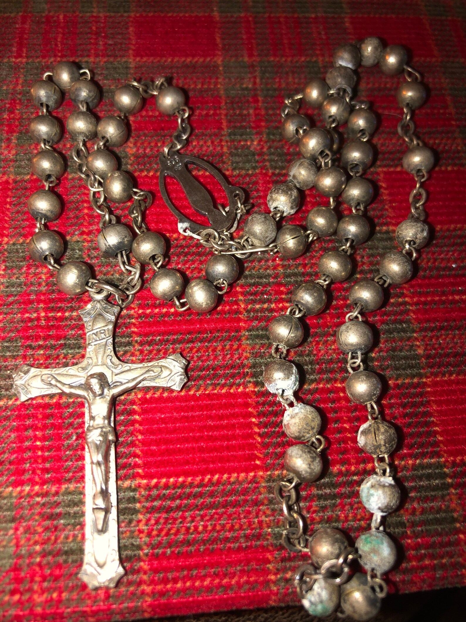 Save Heavy Antique Chapel Rosary 925 Sterling Etsy UK