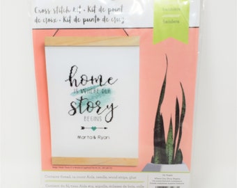Dimensions Counted Cross Stitch Kit - Home is Where our Story Begins - New