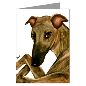 Greyhound, Sighthound, Rescue  Blue Greyhound, Canine Handmade Art, In a boxed set.