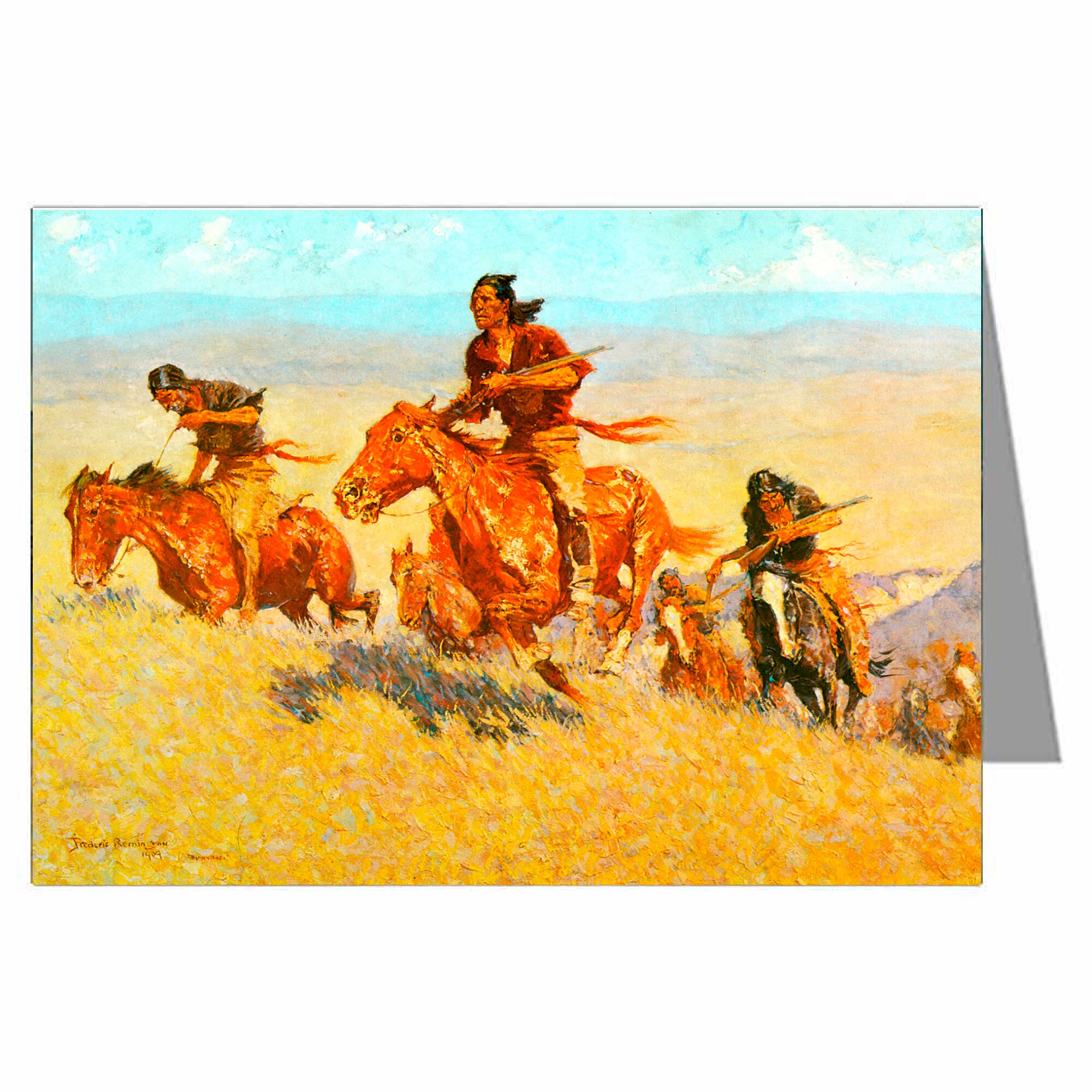 Frederick Remington Western Art Notecards, Old West Cowboy Scenes