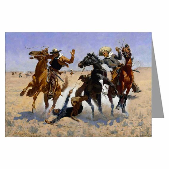 Frederick Remington Western Art Notecards, Old West Cowboy Scenes