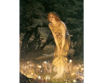 Assorted Famous Fairies Paintings as depicted by Sophie Anderson, Robert Hughes, Grimshaw, Frederick Michael Notecards/Greeting Cards