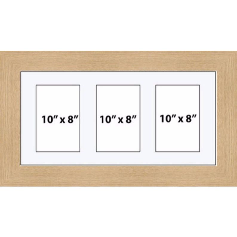 Multi Aperture Photo frame fits 6 photo 10" X8" picture frames white mount 