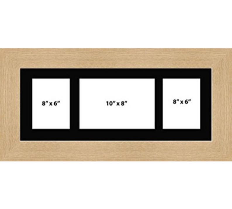 Family Photographs Black Mount Multi Aperture Picture Frames Fits 6 6 x 4 Inches Photos Mixed Landscape or Portrait Photo Framed