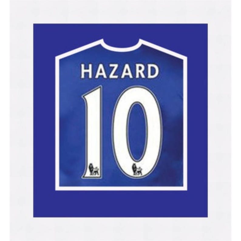 T Frame Type Hazard- Framed Tee Blue Mount Football Shirt Display Frames Shirts Frames for Gifting Sport Gifts Shirts