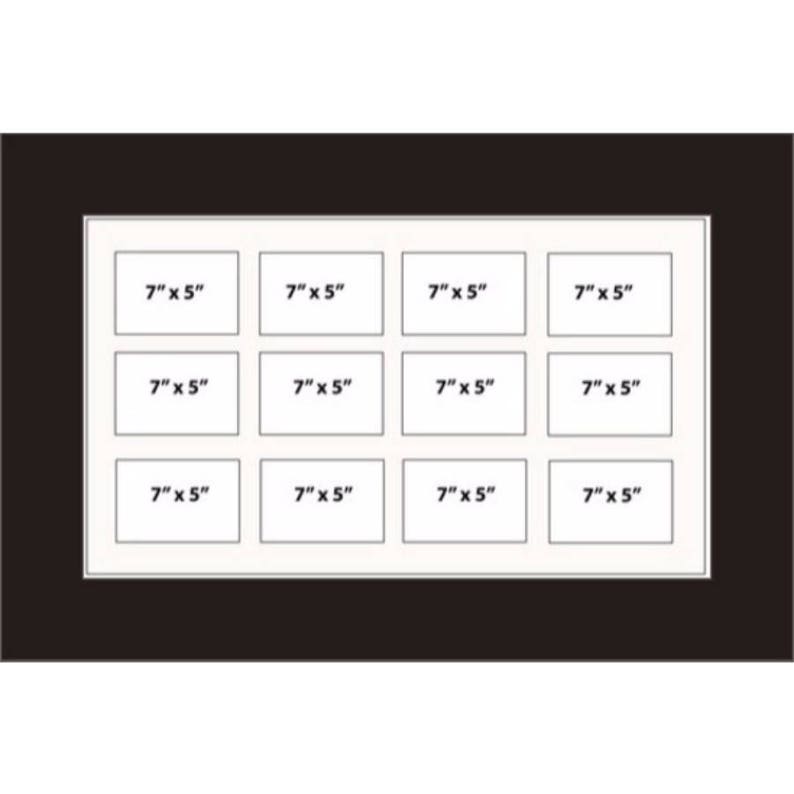 Multi Aperture Picture Frames Fits 12 7 x 5 Inches Photos Landscape Photo Framed White Mount 6 Frame Colour Choices